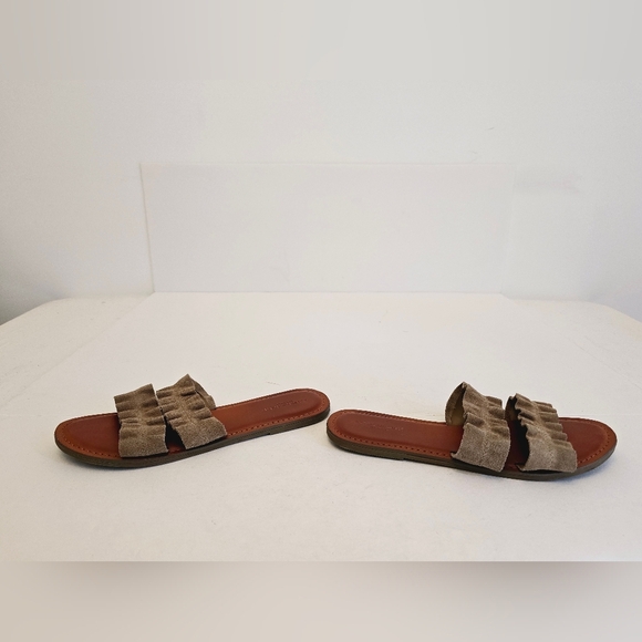 American Eagle Outfitters Women's Brown Tan Slides Sandals Size 8 - Picture 13 of 14